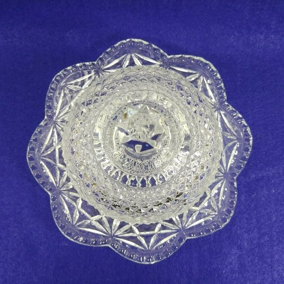 Avon Glass Butter Cheese Tray w/ Dome Cloche Bottom Marked - Picture 2 of 8